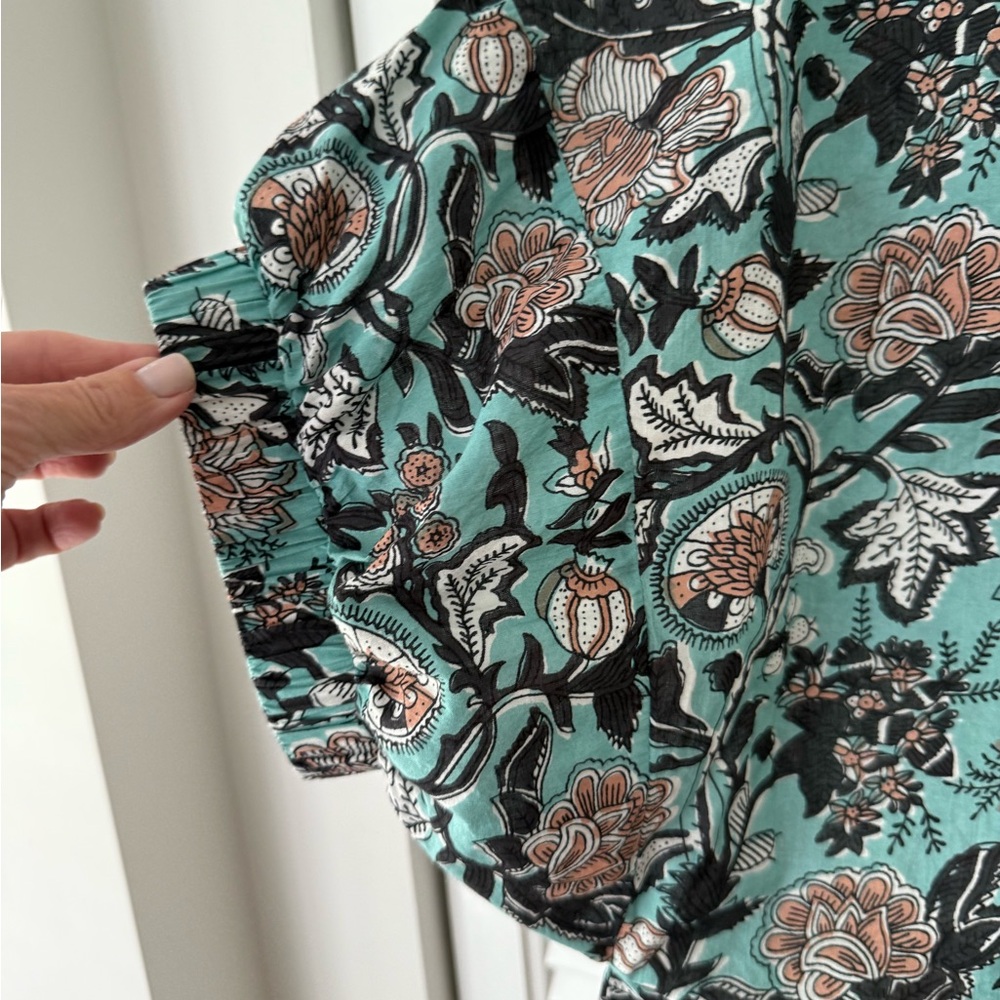 Never a Wallflower Block Print top, NWT, Small - Picture 3 of 11